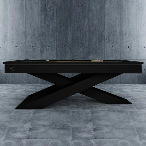White Billiards Ultimate Modern Slate Pool Table-Billiard Tables-White Billiards-7ft Length-Black-No Thank You-Game Room Shop