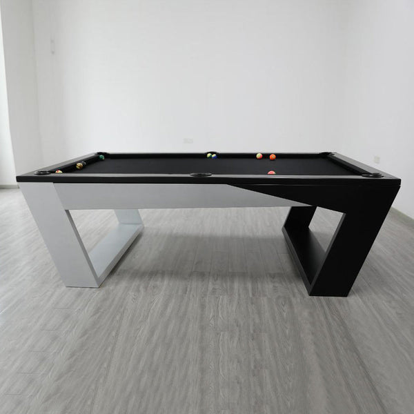 White Billiards Valenti Modern Slate Pool Table-Billiard Tables-White Billiards-7ft Length-White&Gray-No Thank You-Game Room Shop