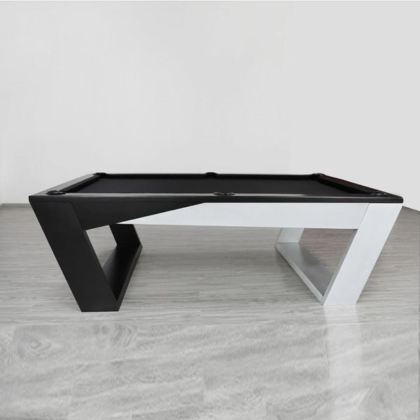 White Billiards Valenti Modern Slate Pool Table-Billiard Tables-White Billiards-7ft Length-White&Gray-No Thank You-Game Room Shop