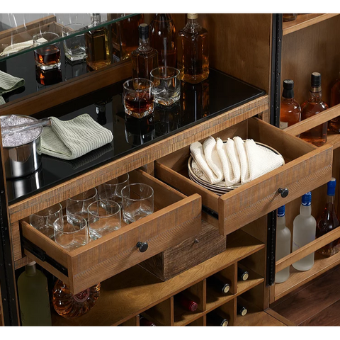 Image of American Heritage Braxton Wine Cabinet-Bars & Cabinets-American Heritage-Game Room Shop