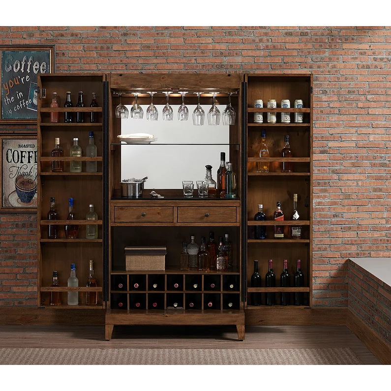 American Heritage Bristol Wine Cabinet-Bars & Cabinets-American Heritage-Game Room Shop