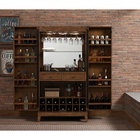 Image of American Heritage Bristol Wine Cabinet-Bars & Cabinets-American Heritage-Game Room Shop