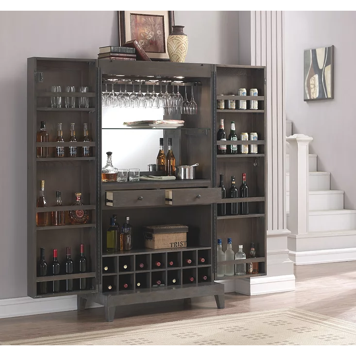 American Heritage Fairfield Wine Cabinet-Bars & Cabinets-American Heritage-Game Room Shop