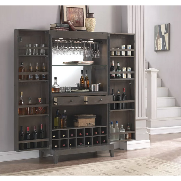 American Heritage Fairfield Wine Cabinet-Bars & Cabinets-American Heritage-Game Room Shop