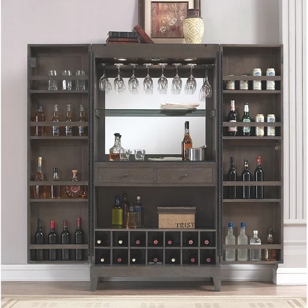 American Heritage Fairfield Wine Cabinet-Bars & Cabinets-American Heritage-Game Room Shop