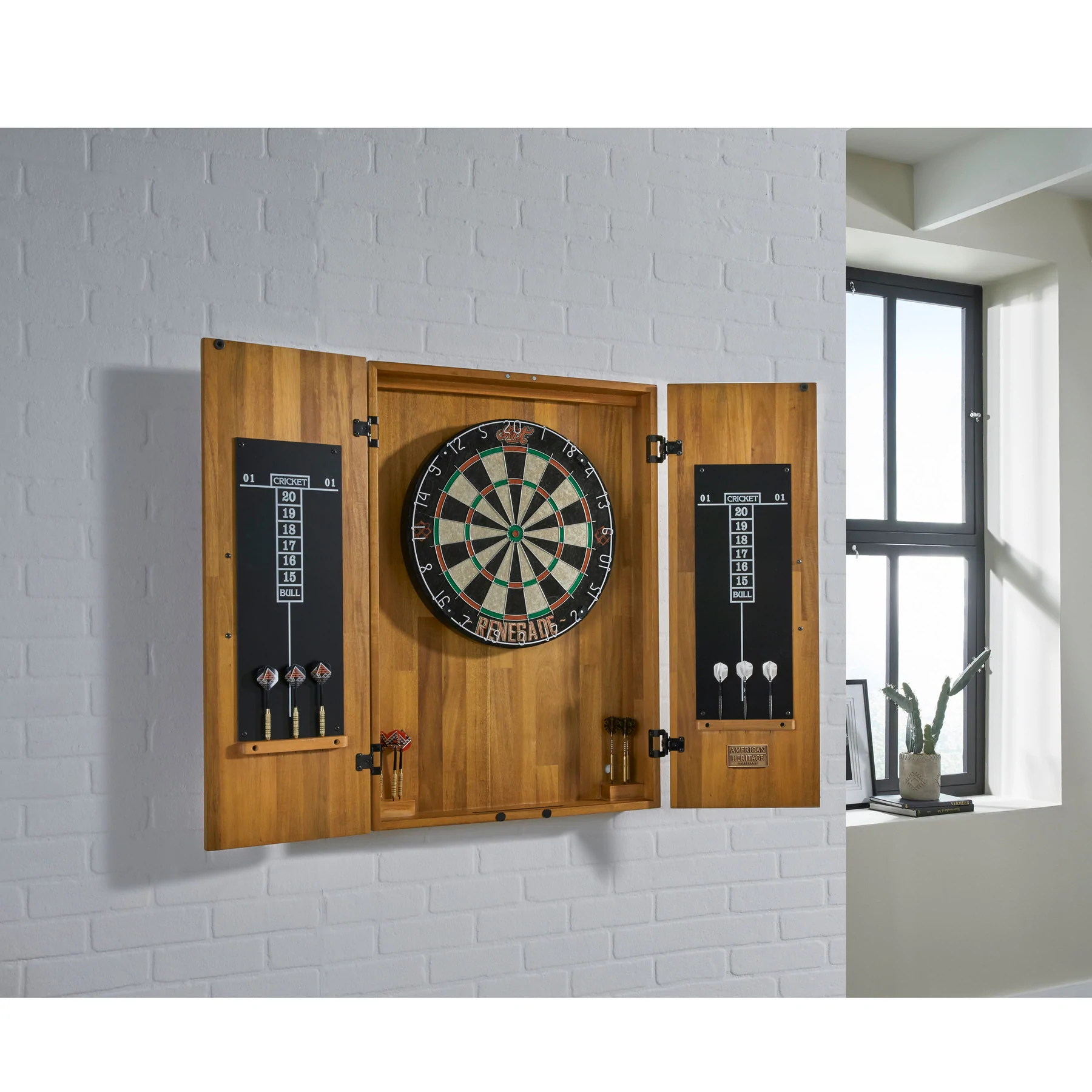 American Heritage Knoxville Dart Board Cabinet — Game Room Shop