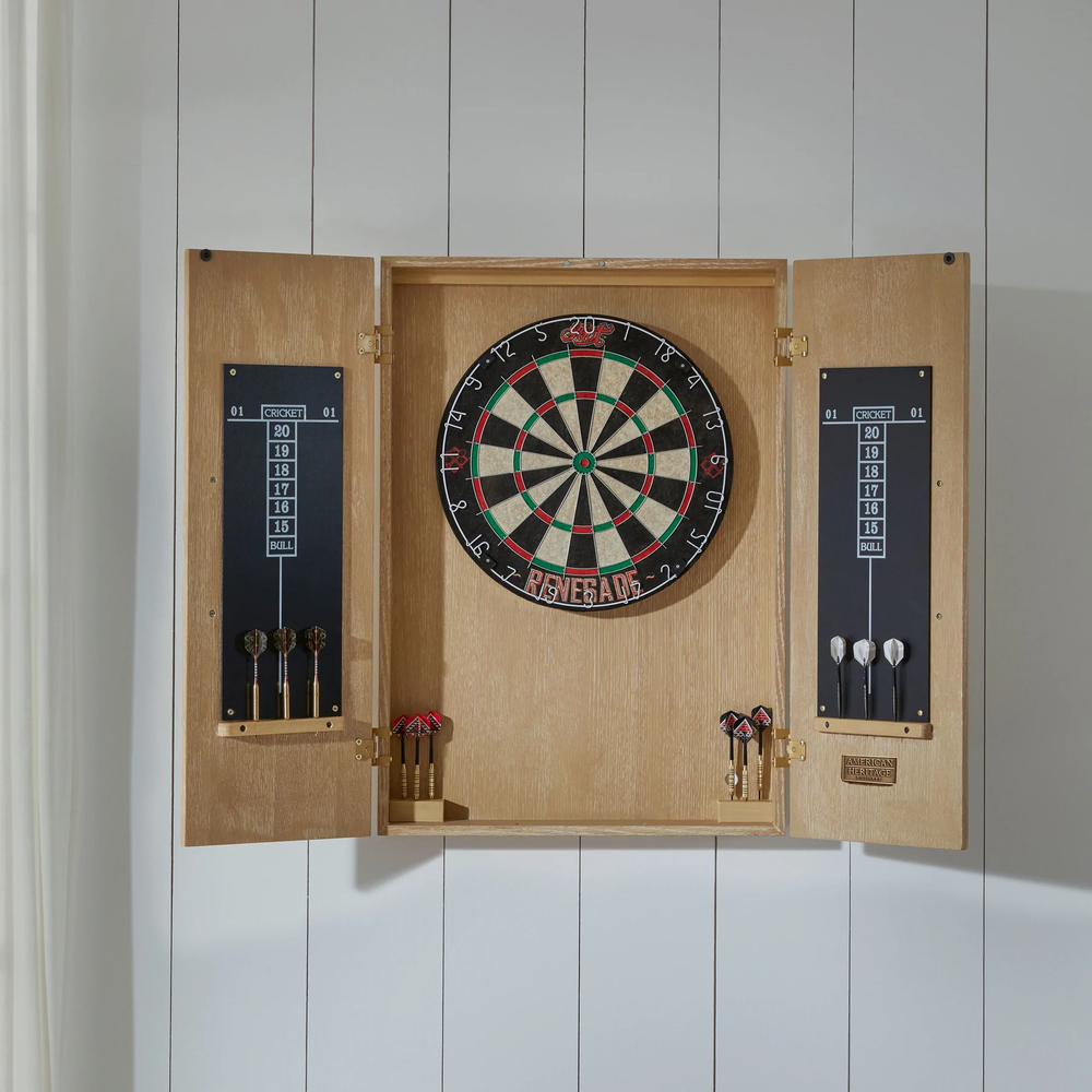 American Heritage Port Royal Dart Board Cabinet-Dartboard Cabinets-American Heritage-Game Room Shop
