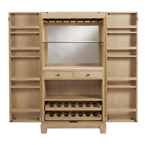 American Heritage Port Royal Wine & Spirit Cabinet-Bars & Cabinets-American Heritage-Game Room Shop