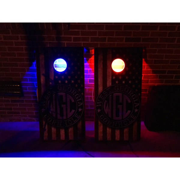 Bluetooth Multi Color Battery Operated Cornhole LED Hole Lights - Set of 2-Cornhole Accessories-WGC-Game Room Shop