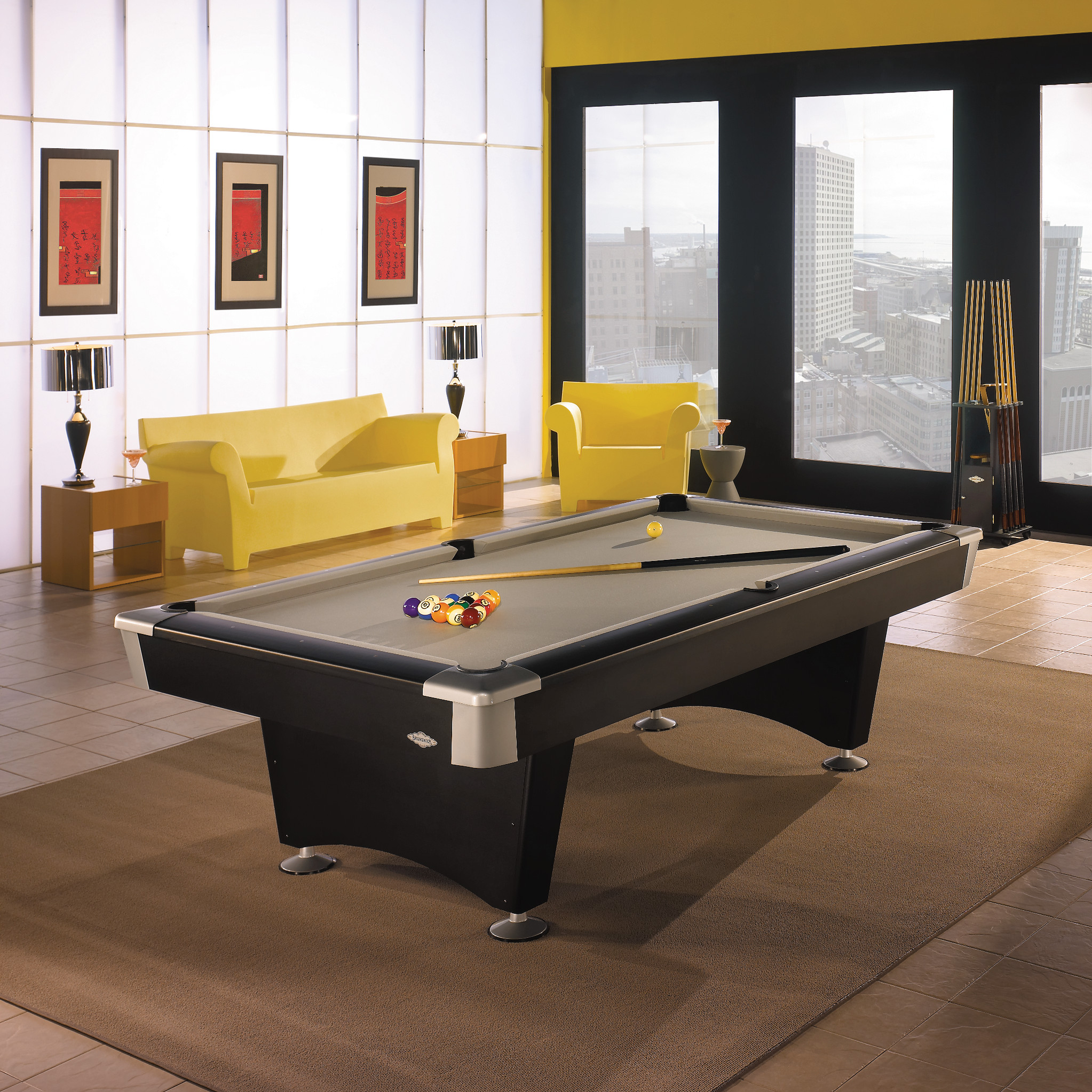 Brunswick Billiards Black Wolf 8 Foot Pool Table — Game Room Shop