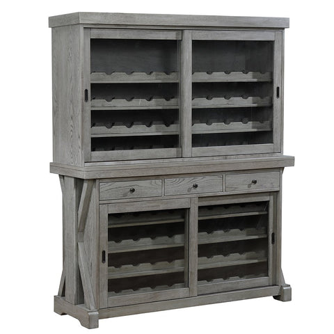 ECI Furniture Complete Graystone 2pc Wine China-Bars & Cabinets-ECI Furniture-Game Room Shop