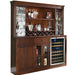 ECI Furniture Distressed Walnut 2pc Back Bar & Hutch-Bars & Cabinets-ECI Furniture-Game Room Shop