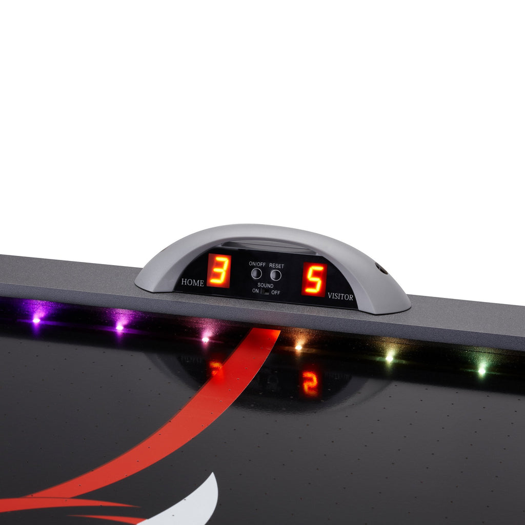 Fat Cat Volt LED Light-Up Grey 7 FT Air Hockey Table - Game Room Shop