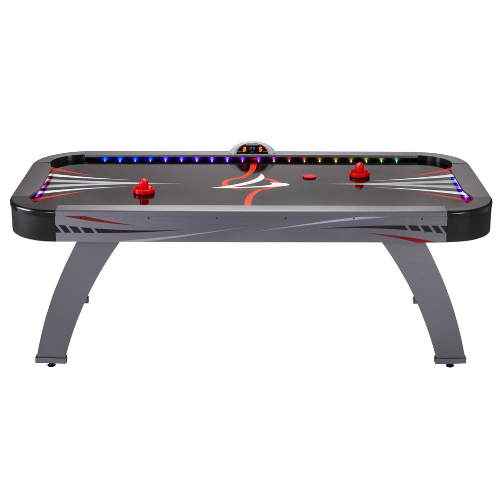 Fat Cat Volt LED Light-Up Grey 7 FT Air Hockey Table - Game Room Shop