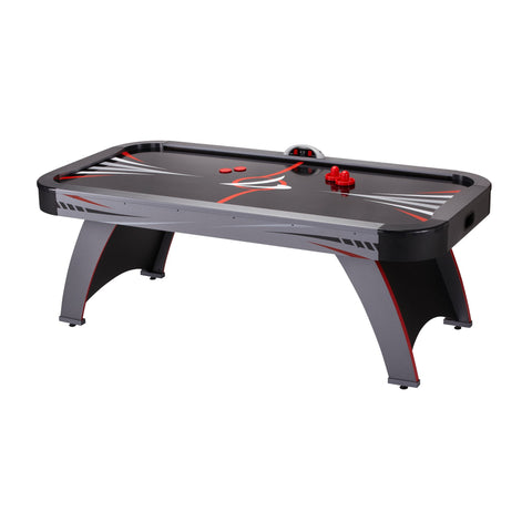 Image of Fat Cat Volt LED Light-Up Grey 7 FT Air Hockey Table - Game Room Shop