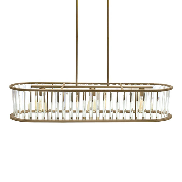 HJ Scott Vintage Brass with Glass Fringe Light - Game Room Shop