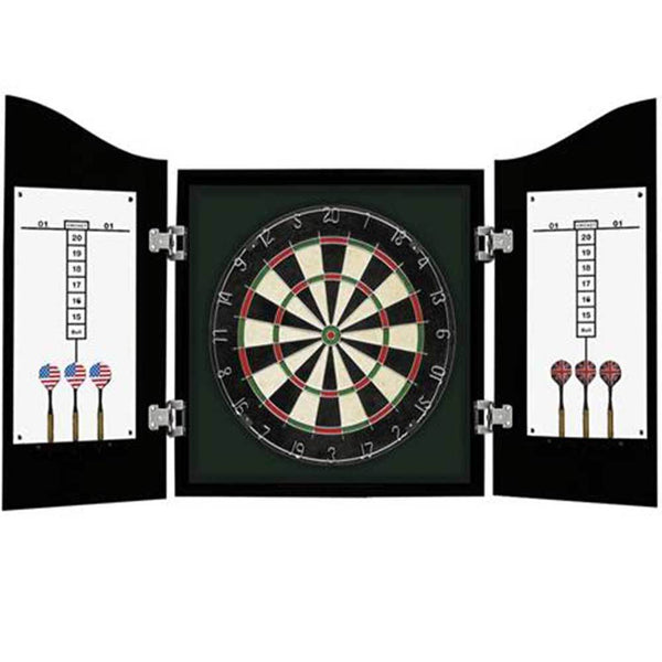 Hathaway Carmelli Centerpoint Solid Wood Dart Cabinet Set - Game Room Shop