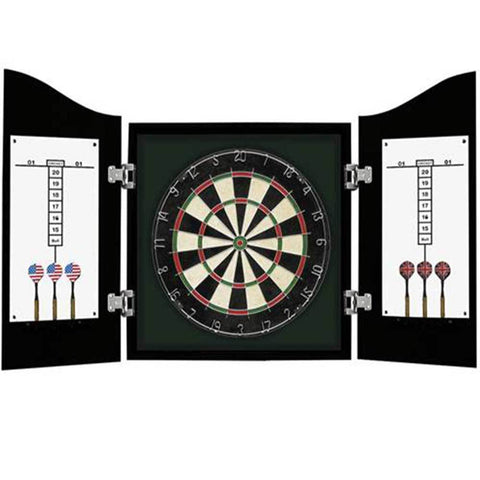 Image of Hathaway Carmelli Centerpoint Solid Wood Dart Cabinet Set - Game Room Shop