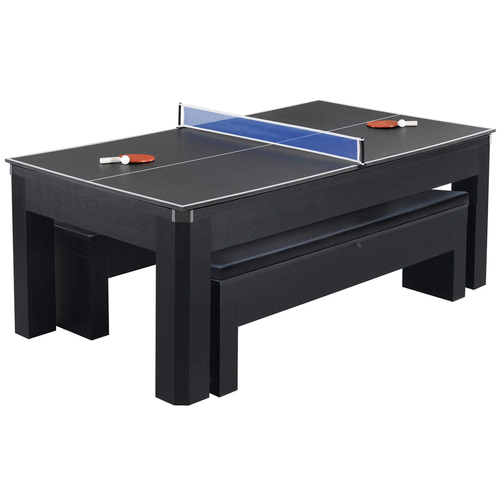 Hathaway Carmelli Park Avenue 7-ft Pool Table Combo Set with Benches-Multi-Game Tables-Hathaway Games-Game Room Shop