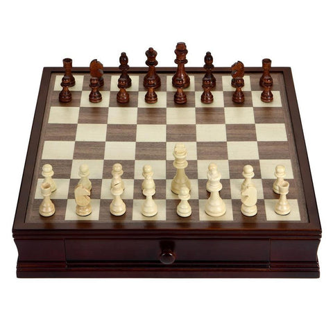 Image of Hathaway Carmelli Prodigy Wood Chess & Checkers Set - Game Room Shop
