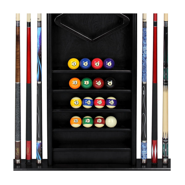 BLACK DELUXE WALL RACK-Pool Cue Racks & Holders-Imperial-Game Room Shop
