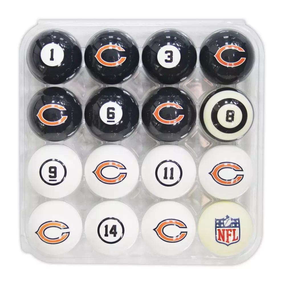 Imperial Chicago Bears Billiard Balls with Numbers-Billiard Balls-Imperial-Game Room Shop