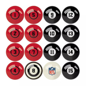 Imperial Kansas City Chiefs Billiard Balls with Numbers-Billiard Balls-Imperial-Game Room Shop