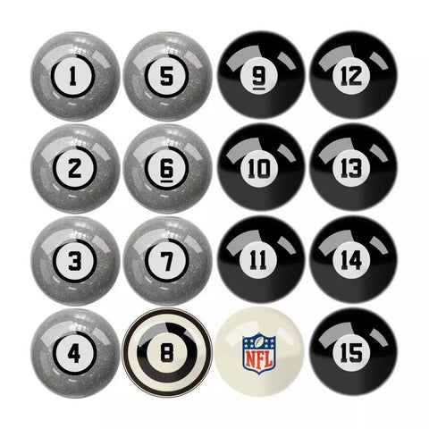 Image of Imperial Las Vegas Raiders Billiard Balls with Numbers-Billiard Balls-Imperial-Game Room Shop