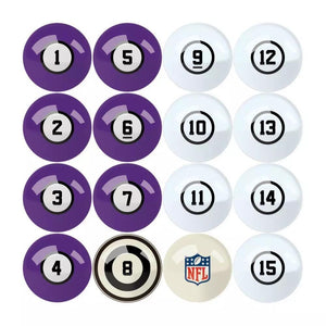 Imperial Minnesota Vikings Billiard Balls with Numbers