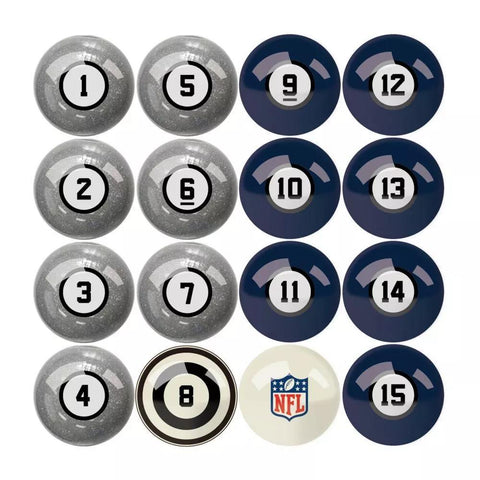 Image of Imperial New England Patriots Billiard Balls with Numbers-Billiard Balls-Imperial-Game Room Shop