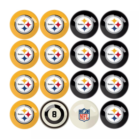 Image of Imperial Pittsburgh Steelers Billiard Balls with Numbers-Billiard Balls-Imperial-Game Room Shop