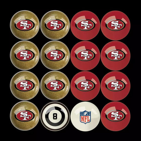Imperial San Francisco 49ers Billiard Balls with Numbers-Billiard Balls-Imperial-Game Room Shop