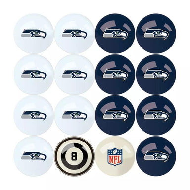 Imperial Seattle Seahawks Billiard Balls with Numbers-Billiard Balls-Imperial-Game Room Shop