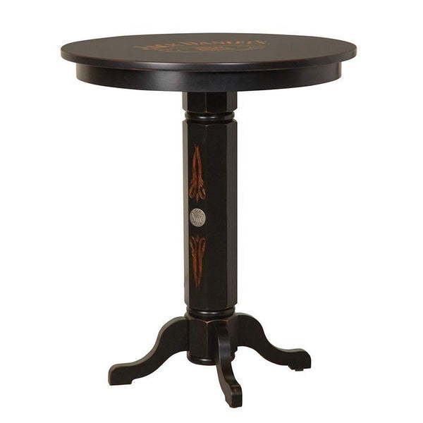 Jack Daniel's Wood Pub Table Backrest Barstool Set TN Charcoal - Game Room Shop
