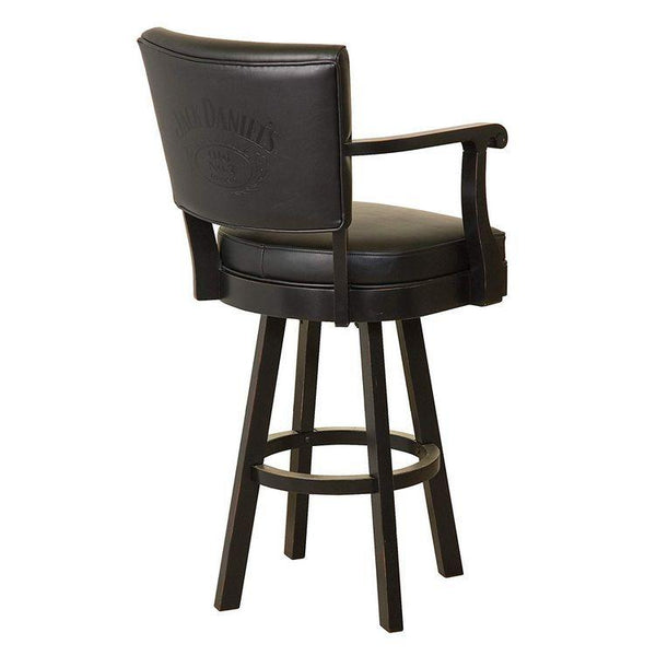 Jack Daniel's Wood Pub Table Backrest Barstool Set TN Charcoal - Game Room Shop