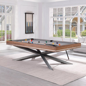 Playcraft Astral 8' Slate Pool Table in Walnut Finish-Billiard Tables-Playcraft-Game Room Shop