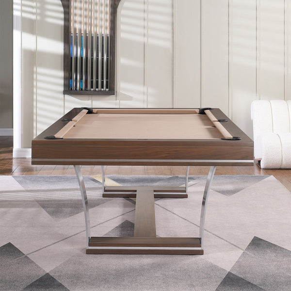 Playcraft Barcelona 8' Slate Pool Table in Walnut Gray on Silver Finish-Billiard Tables-Playcraft-Game Room Shop