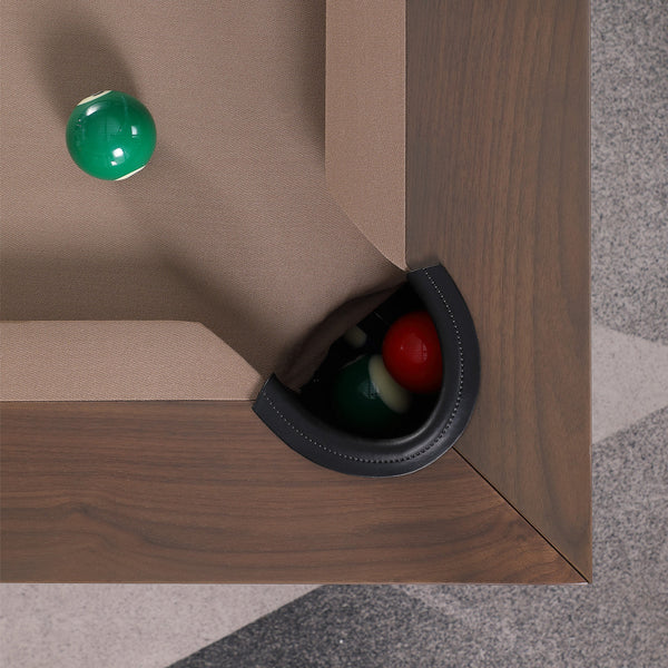 Playcraft Barcelona 8' Slate Pool Table in Walnut Gray on Silver Finish-Billiard Tables-Playcraft-Game Room Shop
