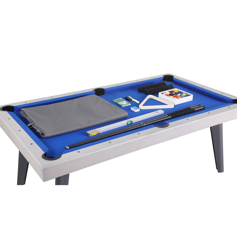 Playcraft Santorini 7’ Outdoor Slate Pool Table with Dining Top Benches and Ping Pong-Billiard Tables-Playcraft-Game Room Shop