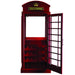RAM Game Room Old English Telephone Booth Bar Cabinet in Red - Game Room Shop
