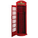 RAM Game Room Old English Telephone Booth Floor Cue Rack in Red - Game Room Shop