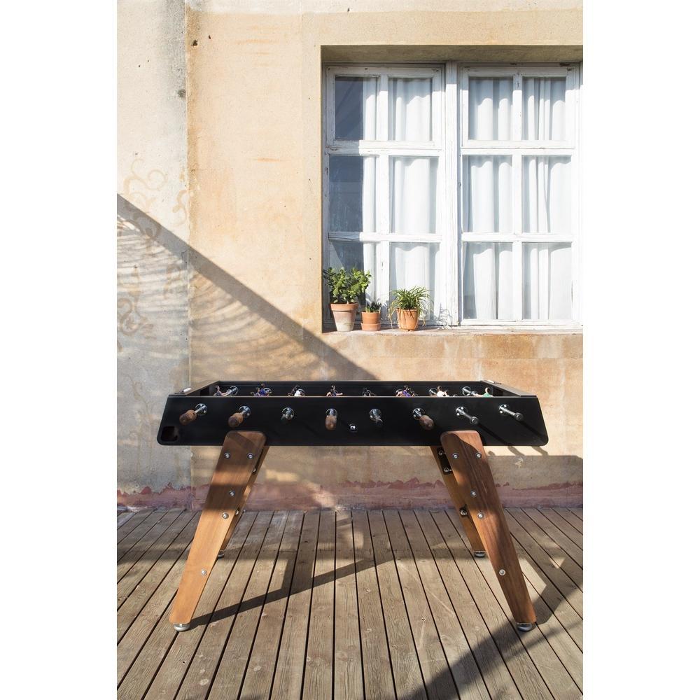 RS Barcelona Black RS#3 Wood Custom Outdoor Foosball Table - Game Room Shop
