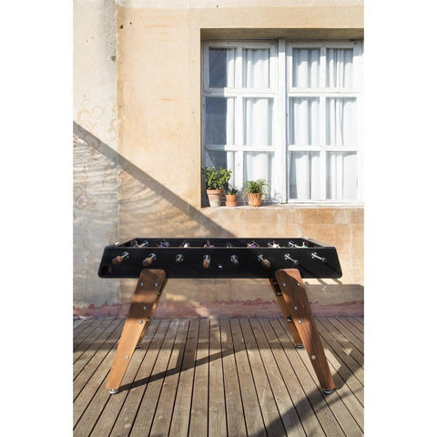 Image of RS Barcelona Black RS#3 Wood Custom Outdoor Foosball Table - Game Room Shop