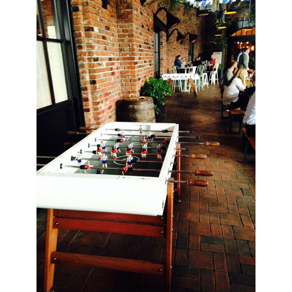 RS Barcelona White RS#3 Wood Custom Outdoor Foosball Table - Game Room Shop