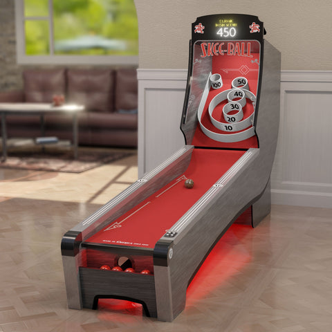 Image of Skee-Ball Home Arcade Premium With Scarlet Cork-Arcade Games-Skee Ball-Game Room Shop