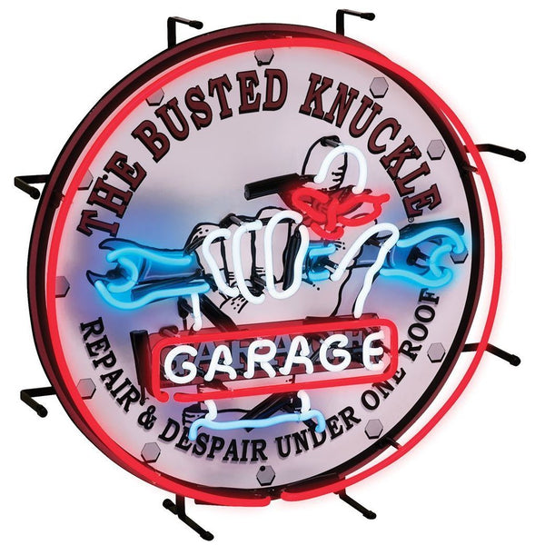 The Busted Knuckle Garage Neon Sign - Game Room Shop