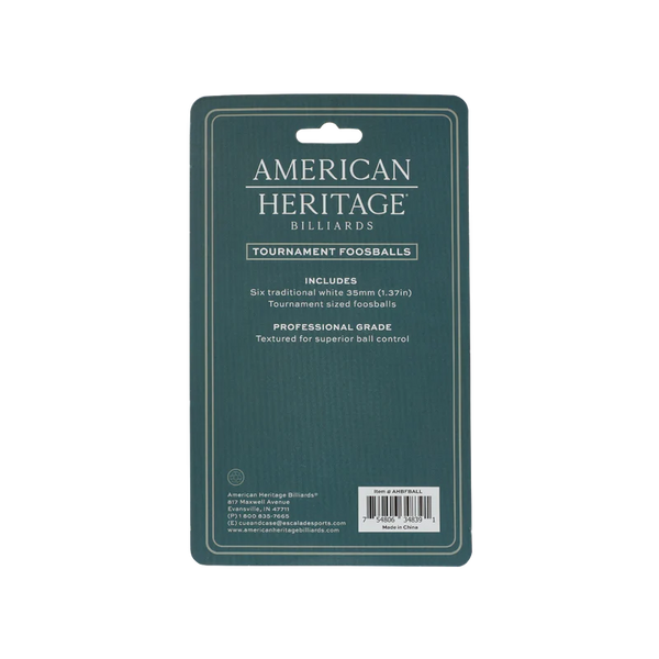 Tournament Quality Foosballs (6 Pack)-American Heritage-Game Room Shop