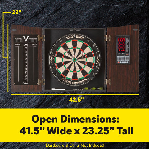 Image of Viper Vault Deluxe Dartboard Cabinet with Integrated Pro Score - Game Room Shop