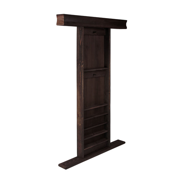 Weathered Dark Chestnut Deluxe Wall Rack-Pool Cue Racks & Holders-Imperial-Game Room Shop